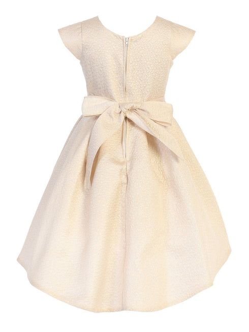 Sweet Kids Girls Multi Color Jacquard High-Low Cocktail Easter Dress 2-16 - SophiasStyle.com